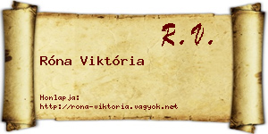 Róna Viktória névjegykártya